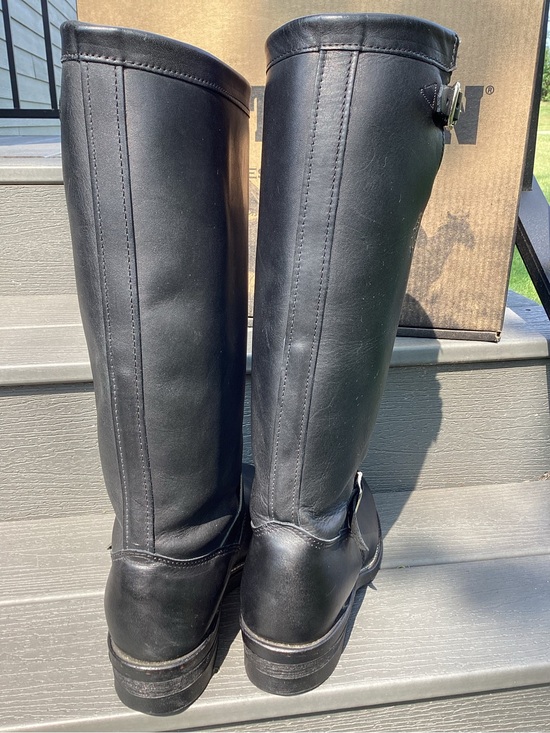 Men’s 9.5EE Chippewa Model #27909 Black Leather 17” Tall Motorcycle Boots main image 10